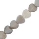 Naturstein Perlen Herz 10mm Grey opal